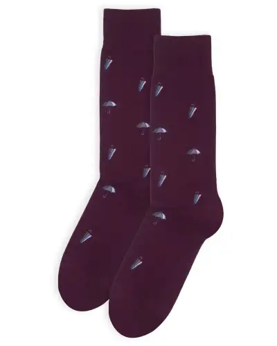 Men PEPER HAROW Umbrella Mens Socks - Maroon £17.00