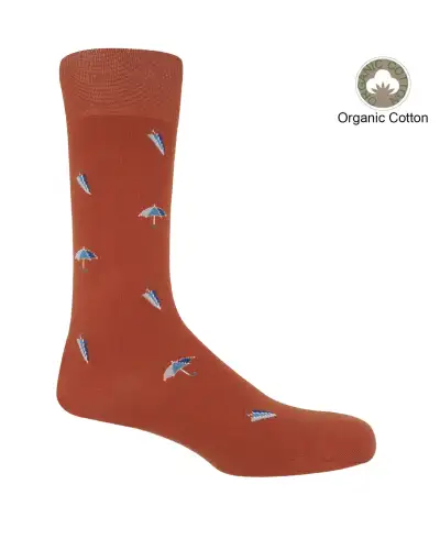 Men PEPER HAROW Umbrella Mens Socks - Orange £17.00