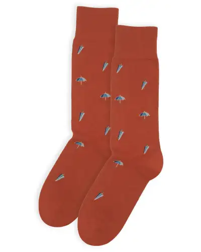 Men PEPER HAROW Umbrella Mens Socks - Orange £17.00