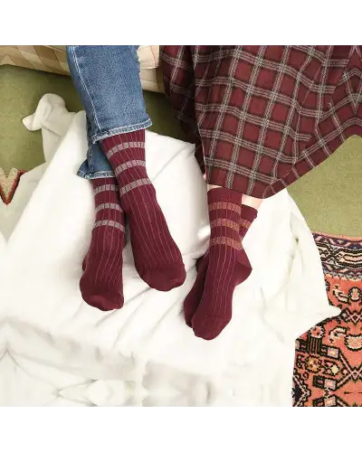 Men PEPER HAROW Old School Mens Socks - Maroon £16.00