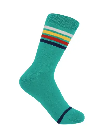 Women PEPER HAROW Mix Tape Womens Socks - Teal £15.00