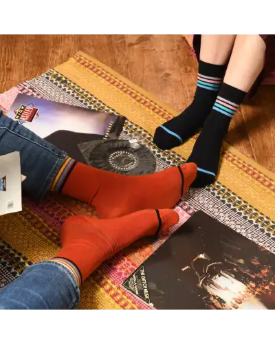 Men PEPER HAROW Mix Tape Mens Socks - Orange £16.00