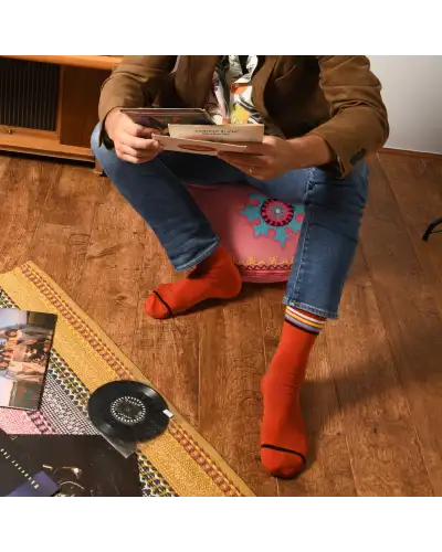 Men PEPER HAROW Mix Tape Mens Socks - Orange £16.00