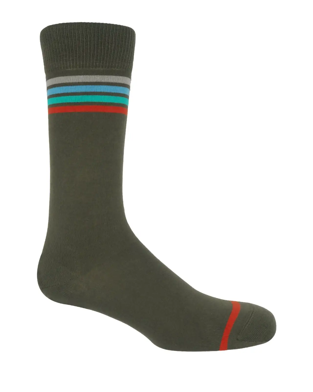 Men PEPER HAROW Mix Tape Mens Socks - Olive £16.00