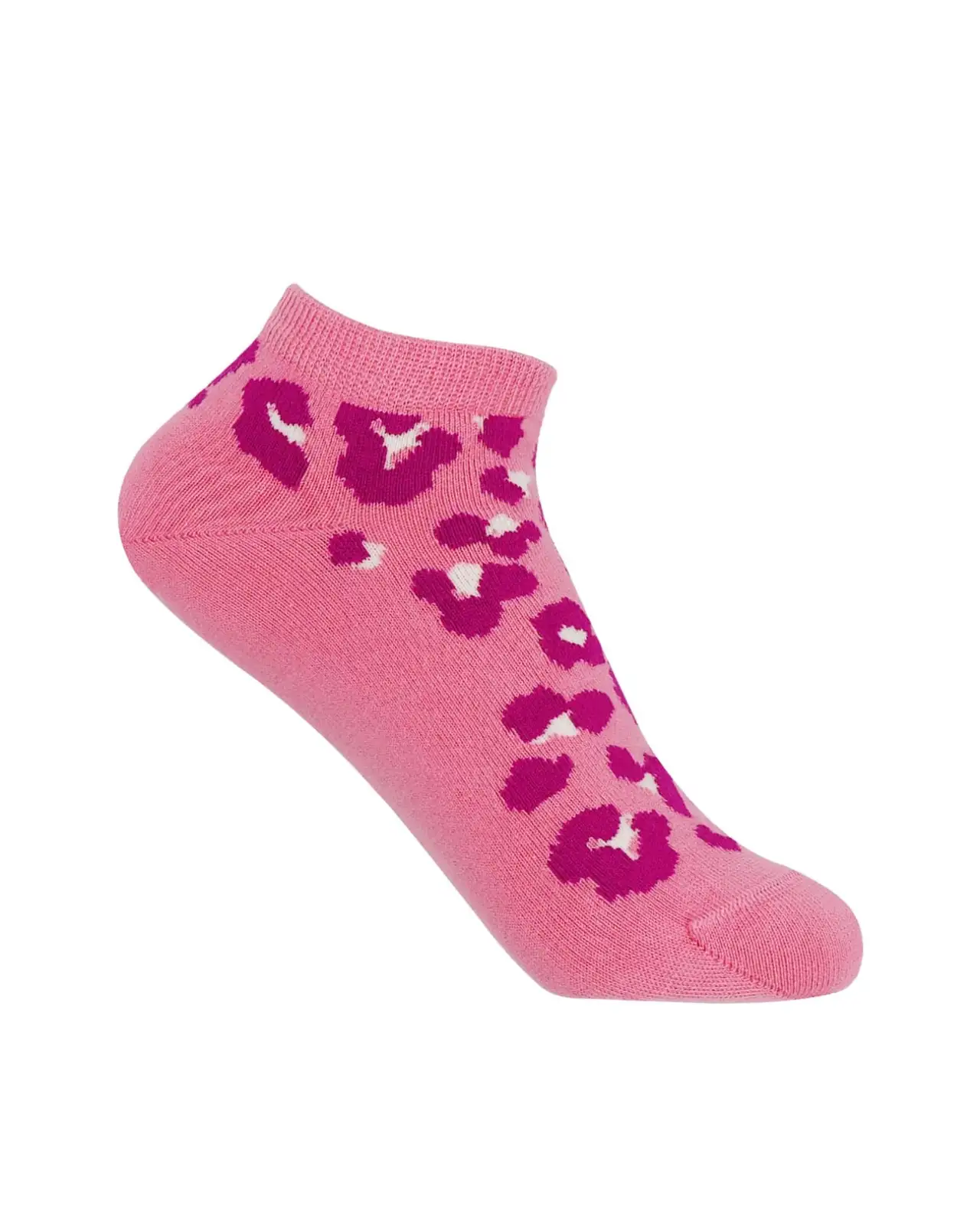Women PEPER HAROW Leopard Womens Trainer Socks - Pink £11.00