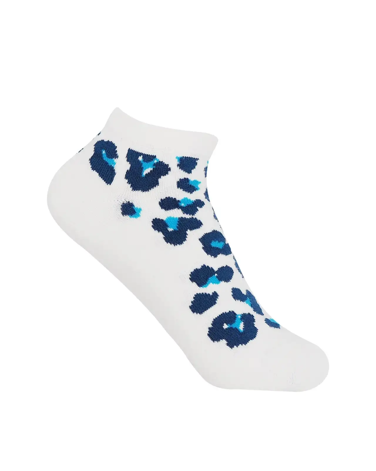 Women PEPER HAROW Leopard Womens Trainer Socks - White £11.00