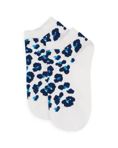 Women PEPER HAROW Leopard Womens Trainer Socks - White £11.00