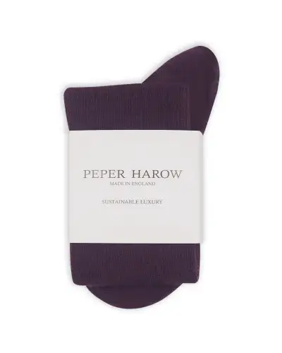 Women PEPER HAROW Womens Wool Boot Socks - Purple £21.00
