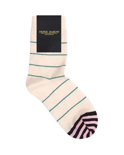 Women PEPER HAROW Thin Stripe Womens Socks - Cream £15.00