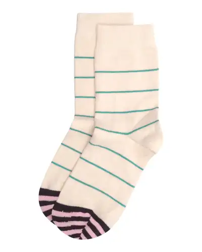 Women PEPER HAROW Thin Stripe Womens Socks - Cream £15.00