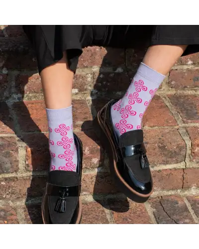 Women PEPER HAROW Knot Womens Socks - Lilac £15.00