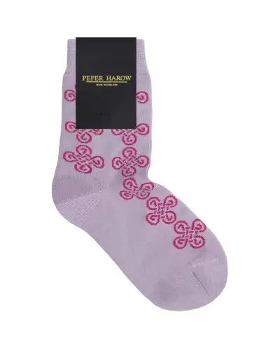 Women PEPER HAROW Knot Womens Socks - Lilac £15.00