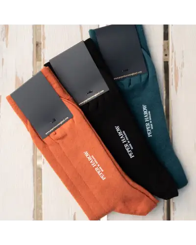 Men PEPER HAROW Indulgent Cashmere Mens Socks - Orange £21.00