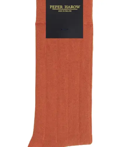 Men PEPER HAROW Indulgent Cashmere Mens Socks - Orange £21.00