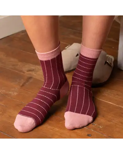 Women PEPER HAROW Dash Womens Socks - Maroon £13.00
