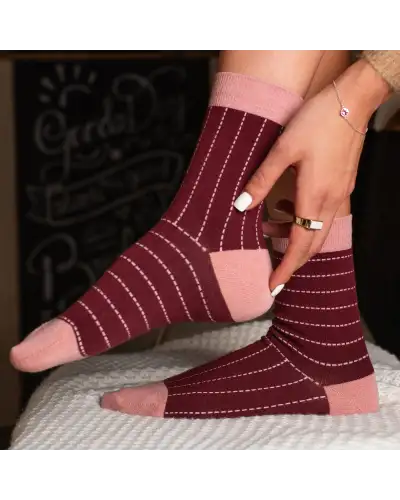 Women PEPER HAROW Dash Womens Socks - Maroon £13.00