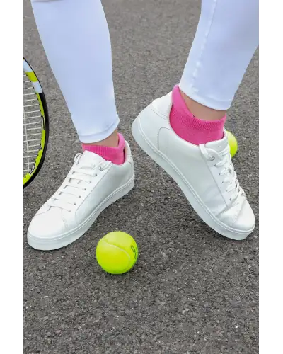 Women PEPER HAROW Organic Womens Trainer Sport Socks - Pink £11.00