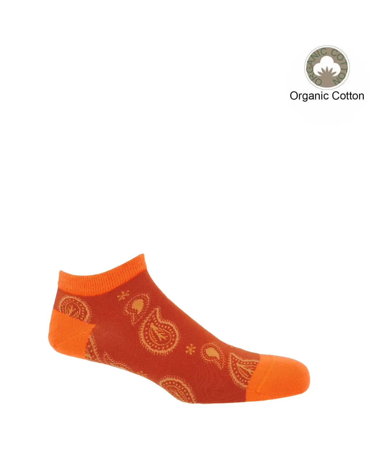 Men PEPER HAROW Paisley Mens Trainer Socks - Orange £14.00