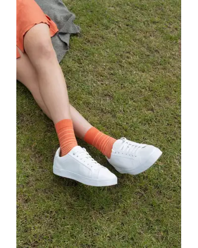 Women PEPER HAROW Retro Stripe Womens Socks - Orange £15.00