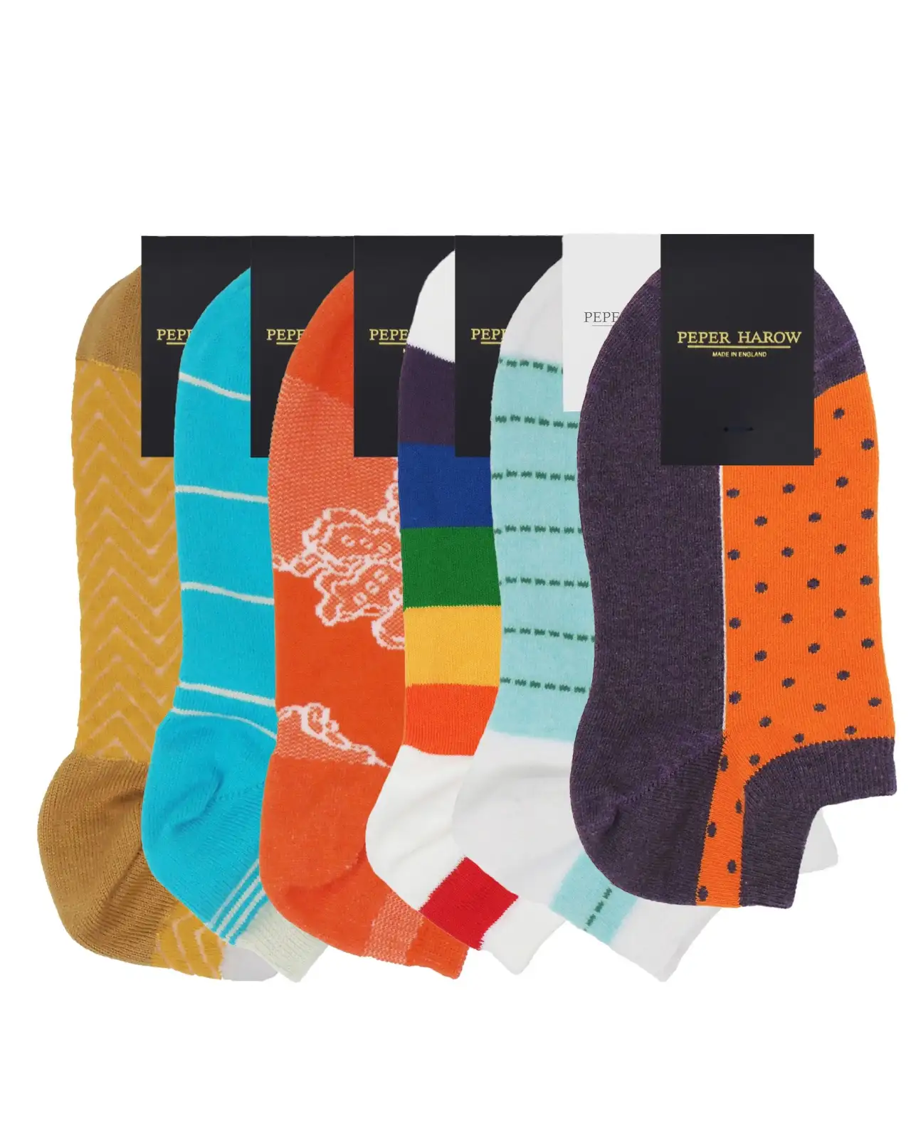 Women PEPER HAROW Womens Trainer Socks Bundle - Vibrant £49.00