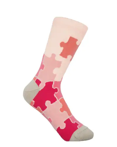 Women PEPER HAROW Jigsaw Womens Socks - Pink £15.00