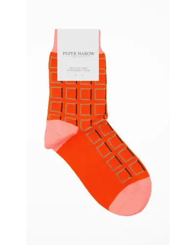 Women PEPER HAROW Cube Womens Socks - Orange £13.00