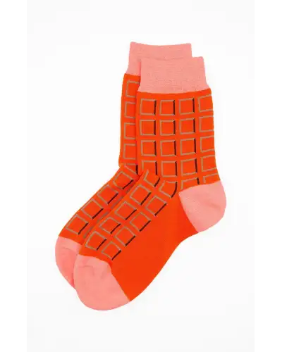 Women PEPER HAROW Cube Womens Socks - Orange £13.00
