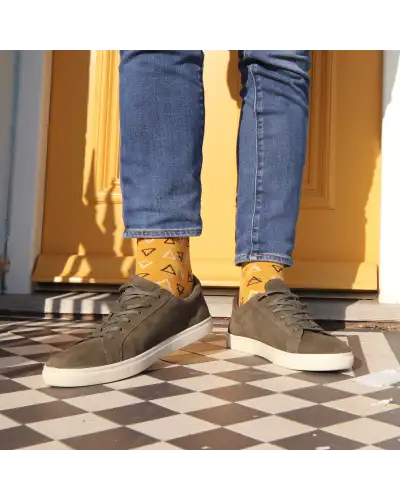 Men PEPER HAROW Elements Mens Socks - Mustard £14.00