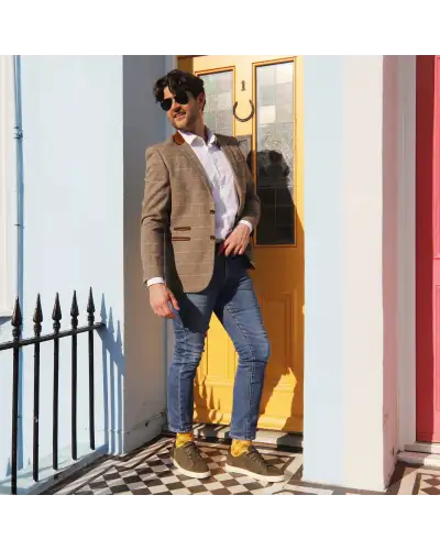 Men PEPER HAROW Elements Mens Socks - Mustard £14.00