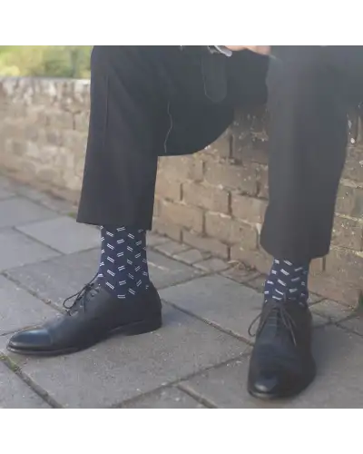 Men PEPER HAROW Parallel Mens Socks - Navy £16.00