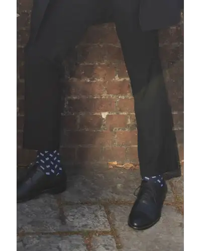 Men PEPER HAROW Parallel Mens Socks - Navy £16.00