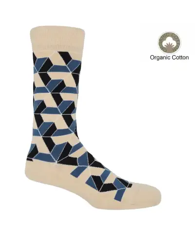 Men PEPER HAROW Vertex Mens Socks - Beige £17.00