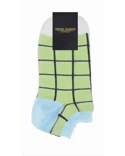 Women PEPER HAROW Grid Womens Trainer Socks - Lime £11.00