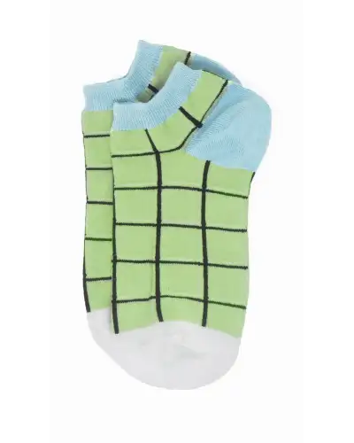 Women PEPER HAROW Grid Womens Trainer Socks - Lime £11.00
