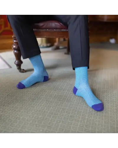 Men PEPER HAROW Lux Taylor Mens Socks - Marine £16.00