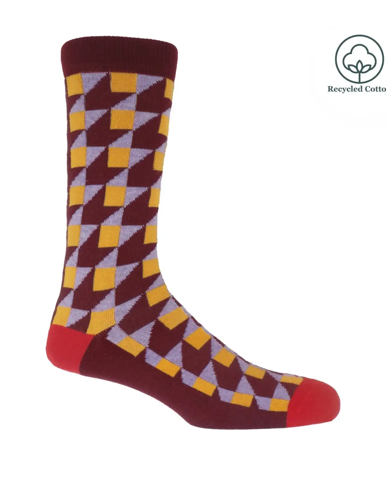 Men PEPER HAROW Dimensional Mens Socks - Maroon £14.00