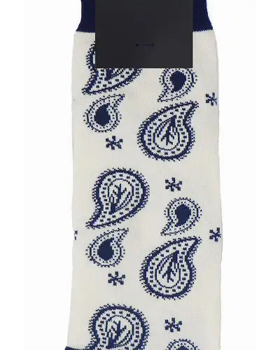 Men PEPER HAROW Paisley Mens Socks - Cream £17.00
