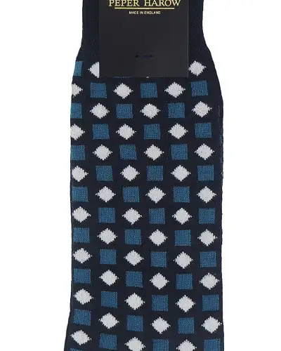 Men PEPER HAROW Diamonds Mens Socks - Navy £16.00