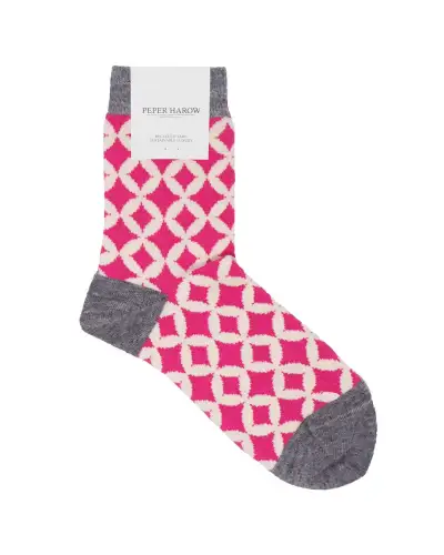 Women PEPER HAROW Mosaic Womens Socks - Pink £13.00