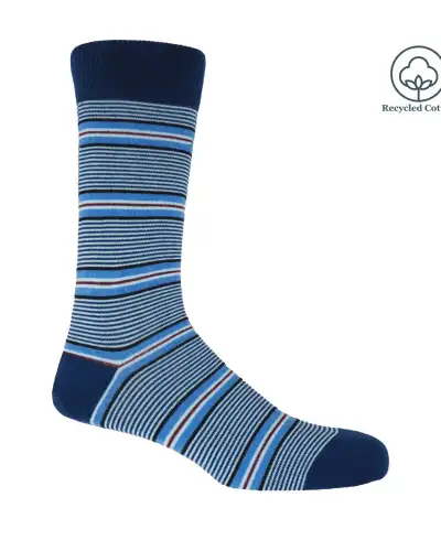 Men PEPER HAROW Multistripe Mens Socks - Navy £14.00