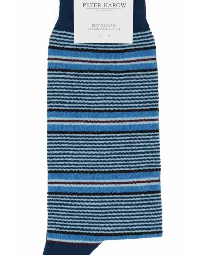 Men PEPER HAROW Multistripe Mens Socks - Navy £14.00