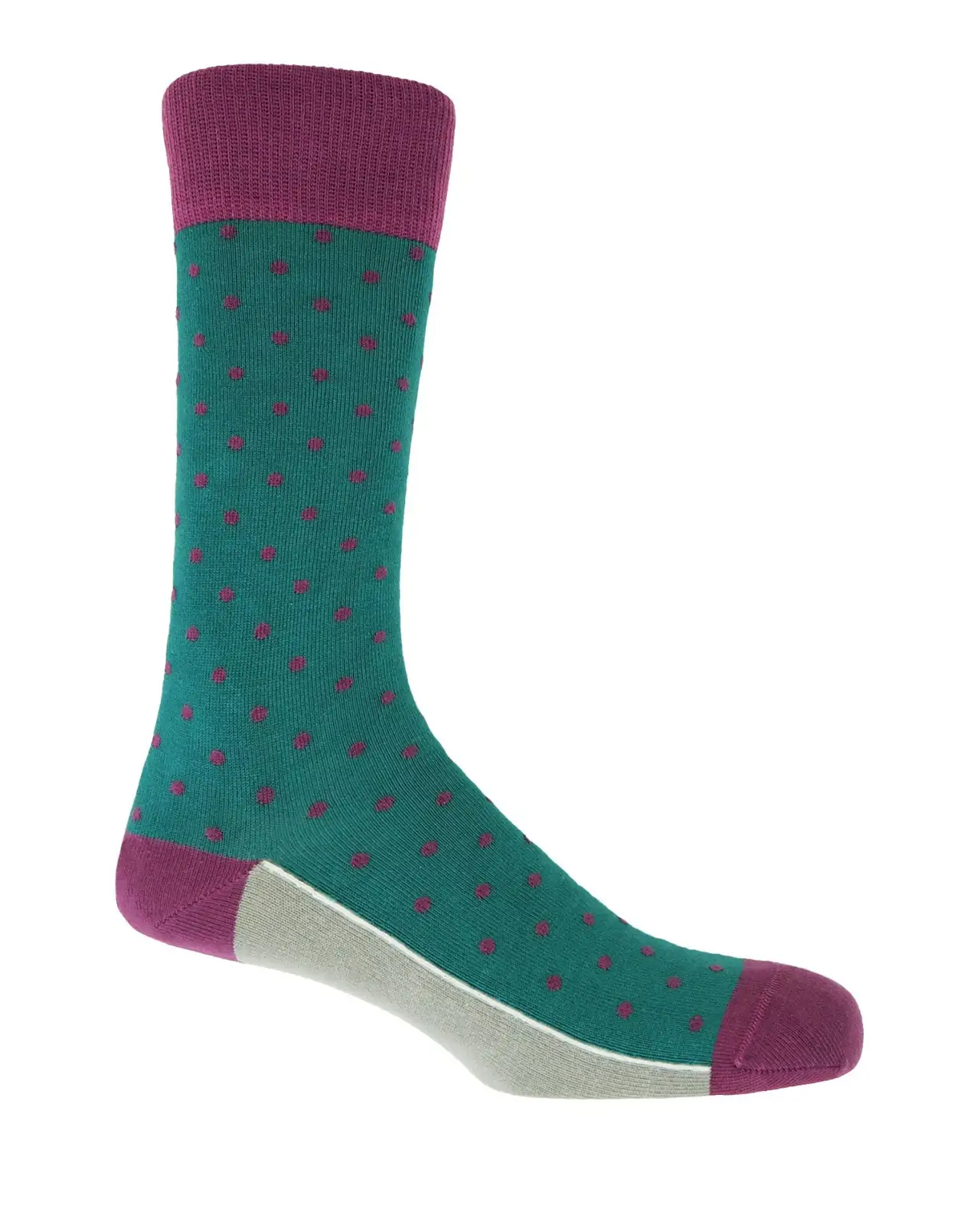 Men PEPER HAROW Pin Polka Mens Socks - Teal £16.00