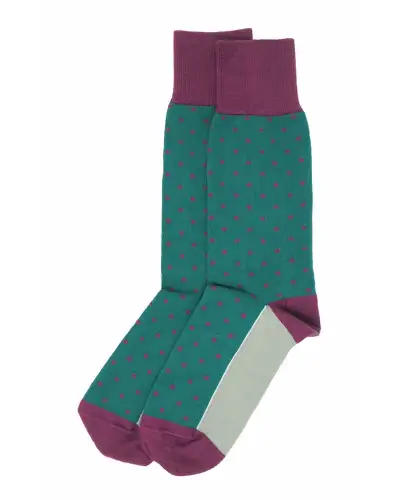 Men PEPER HAROW Pin Polka Mens Socks - Teal £16.00