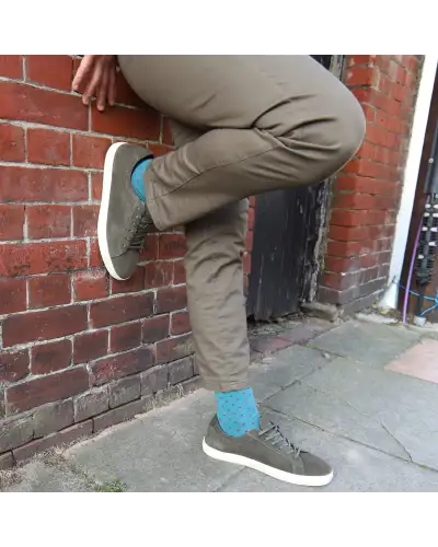 Men PEPER HAROW Pin Polka Mens Socks - Teal £16.00