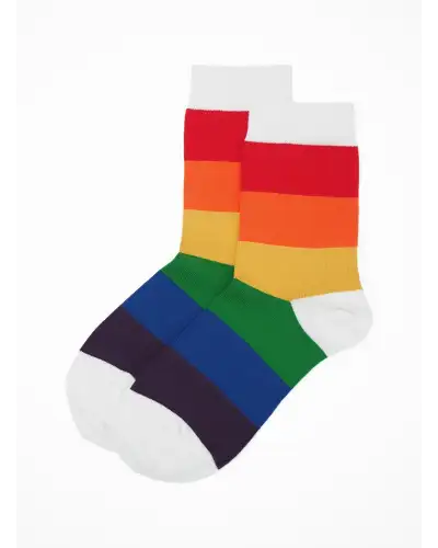 Women PEPER HAROW Block Stripe Womens Socks - Rainbow £15.00