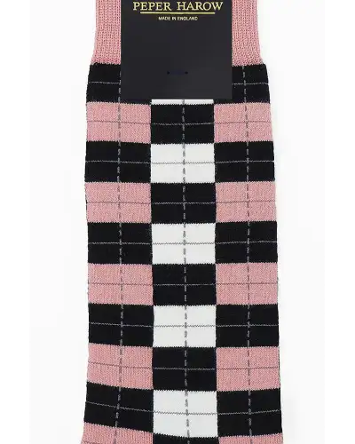 Men PEPER HAROW Checkmate Mens Socks - Pink £16.00