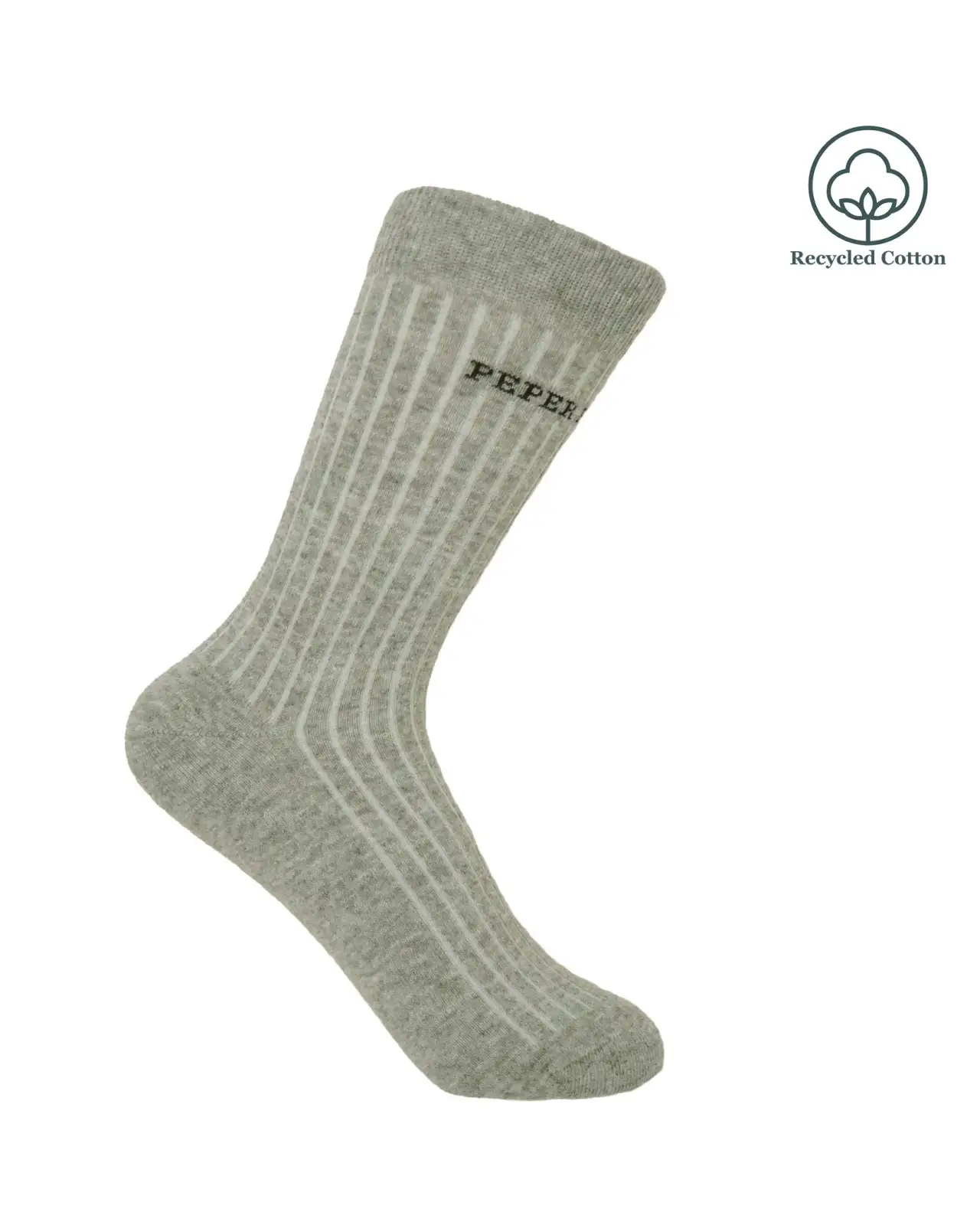 Women PEPER HAROW Recycled Ribbed Womens Socks - Grey £13.00