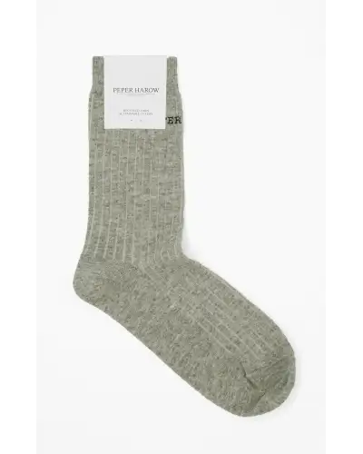 Women PEPER HAROW Recycled Ribbed Womens Socks - Grey £13.00