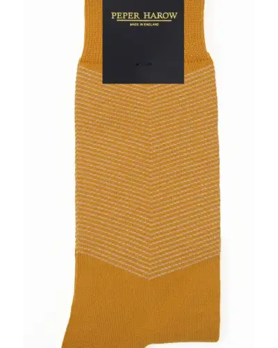 Men PEPER HAROW Chevron Mens Socks - Amber £16.00
