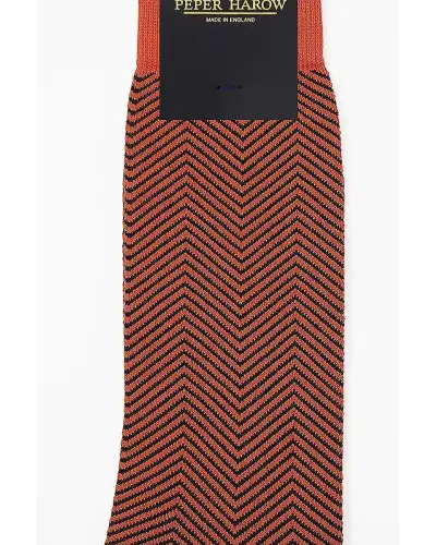 Men PEPER HAROW Lux Taylor Mens Socks - Orange £16.00